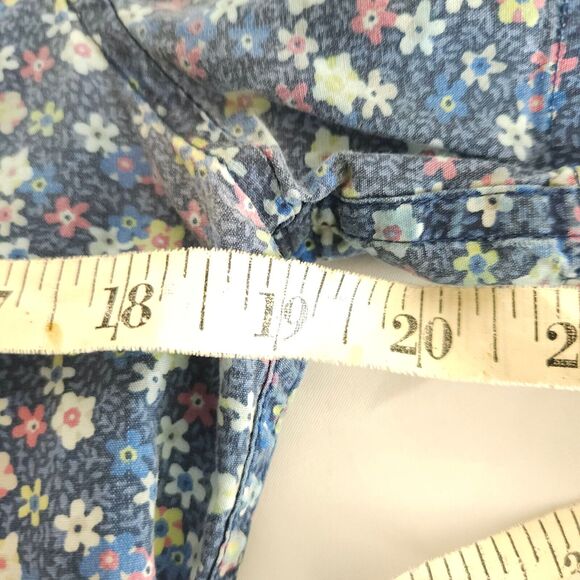 J Crew Mens Small Blue Flex Washed Floral Button Down Up Shirt - Picture 6 of 8